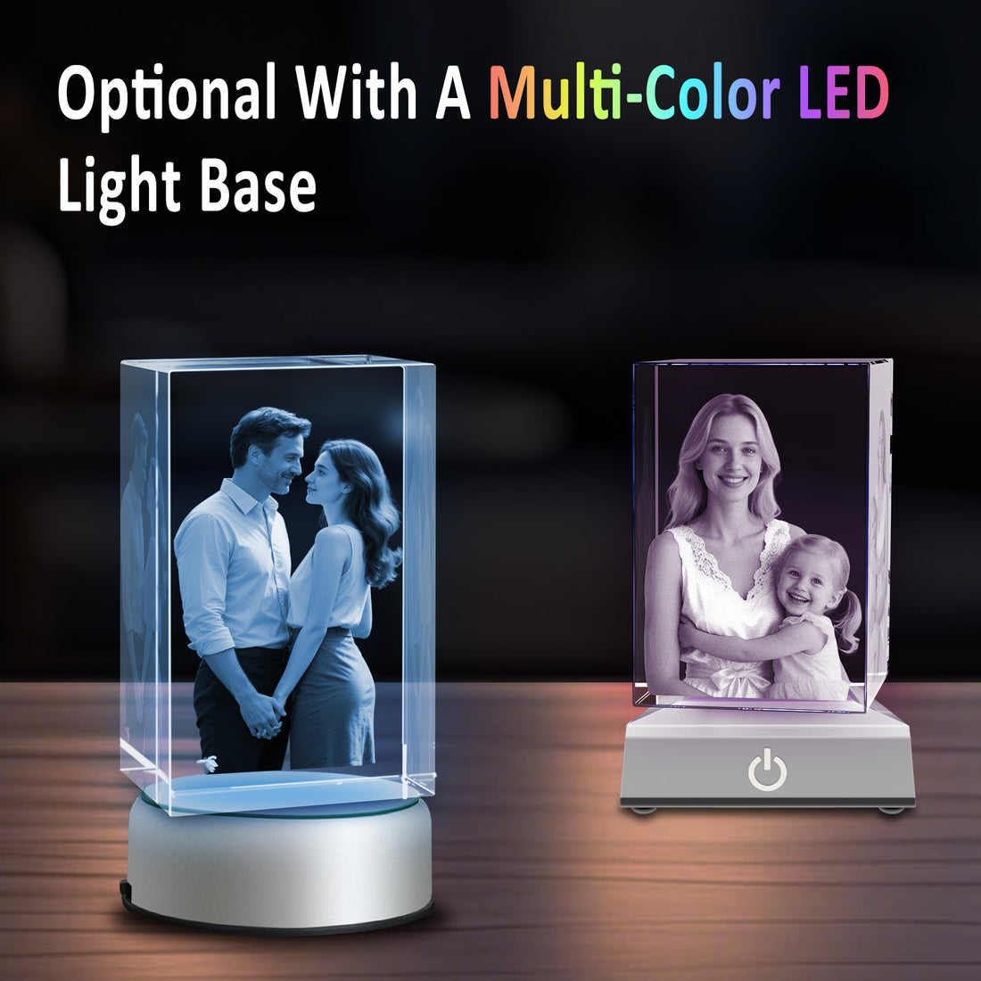 TheCryve 3D Crystal Photo Cube Portrait - Small